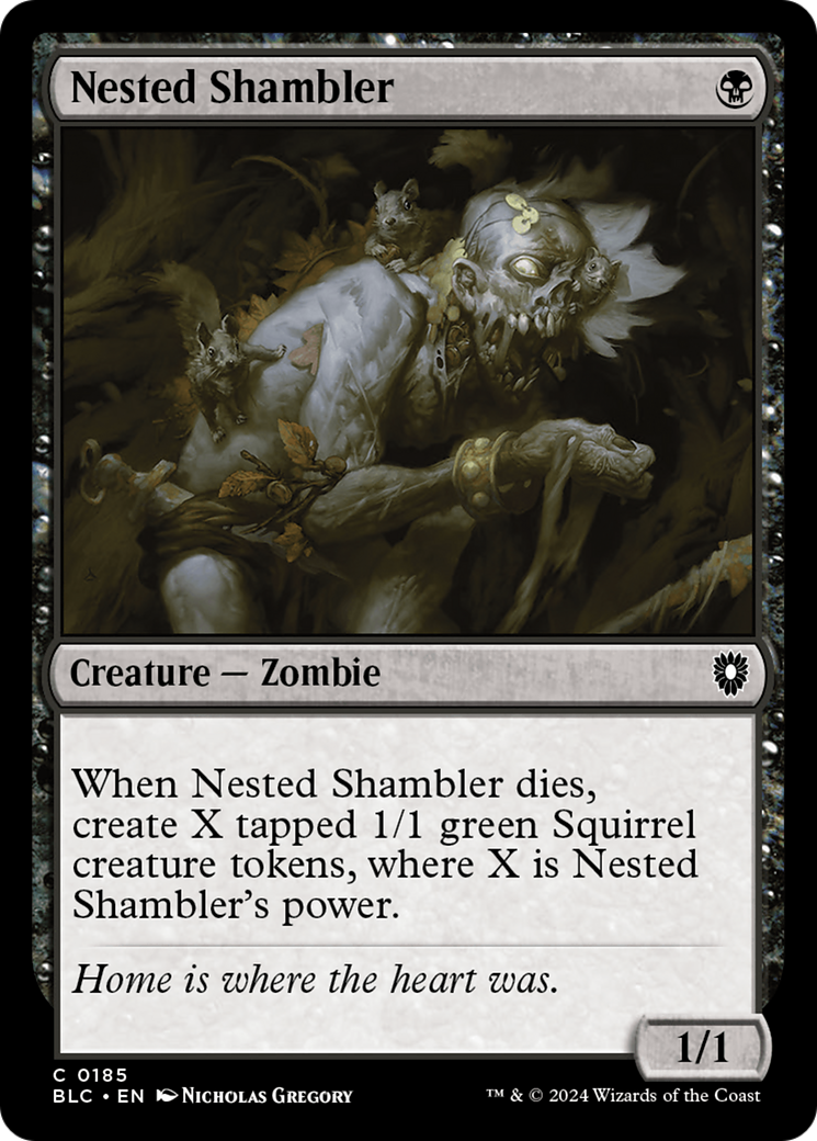 Nested Shambler (BLC-185) [Bloomburrow Commander] MTG Single Wizards of the Coast