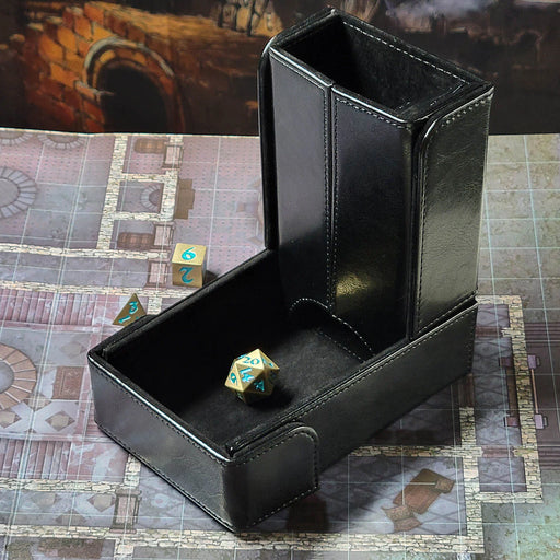 Forged Gaming: The Keep - Compact Magnetic Dice Tower and Dice Tray (Black) Dice & Gaming Accessories Forged Gaming