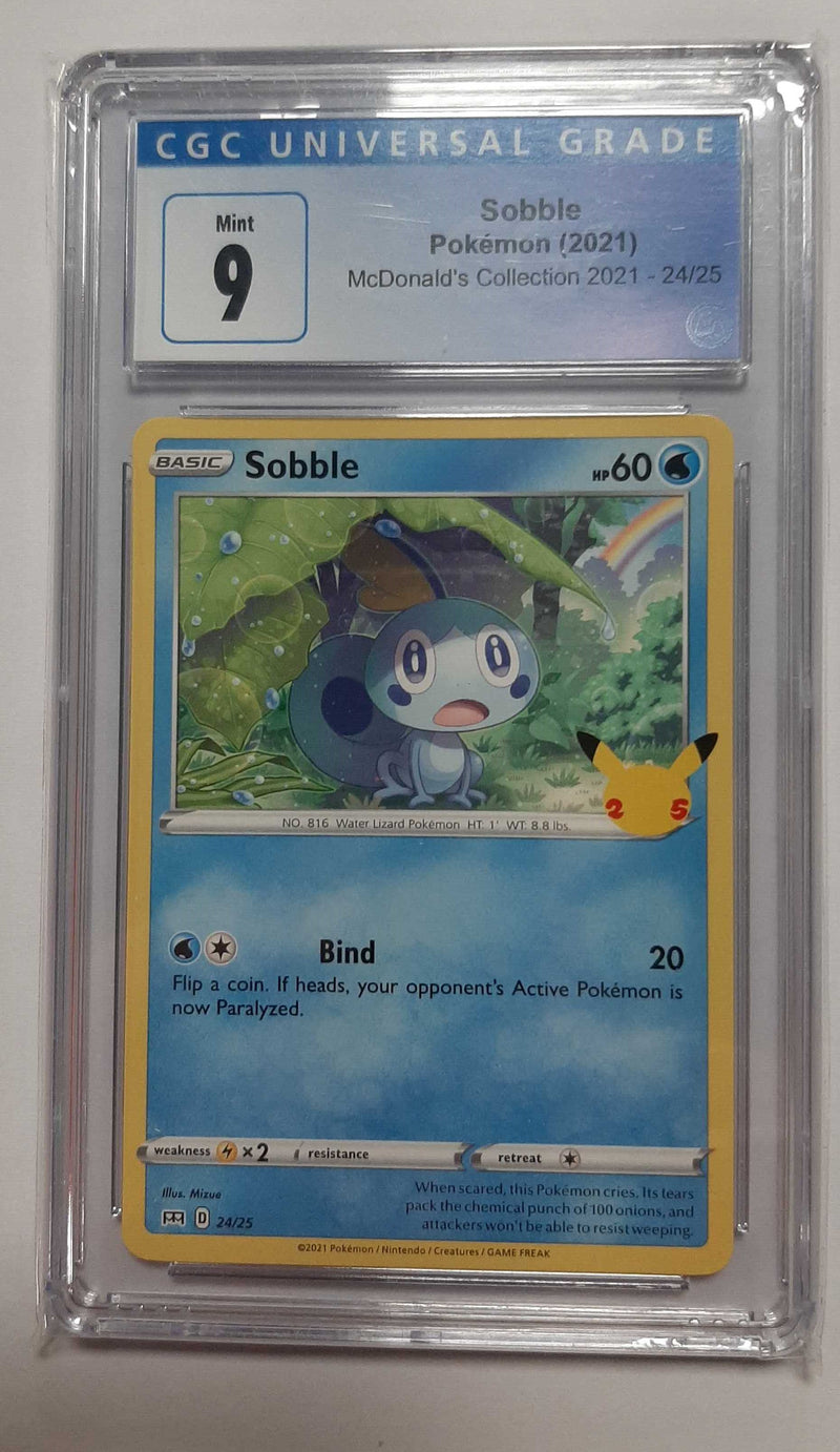 Sobble (24/25 - McDonald's Collection) CGC 9 Graded Pokemon Cards Pokemon