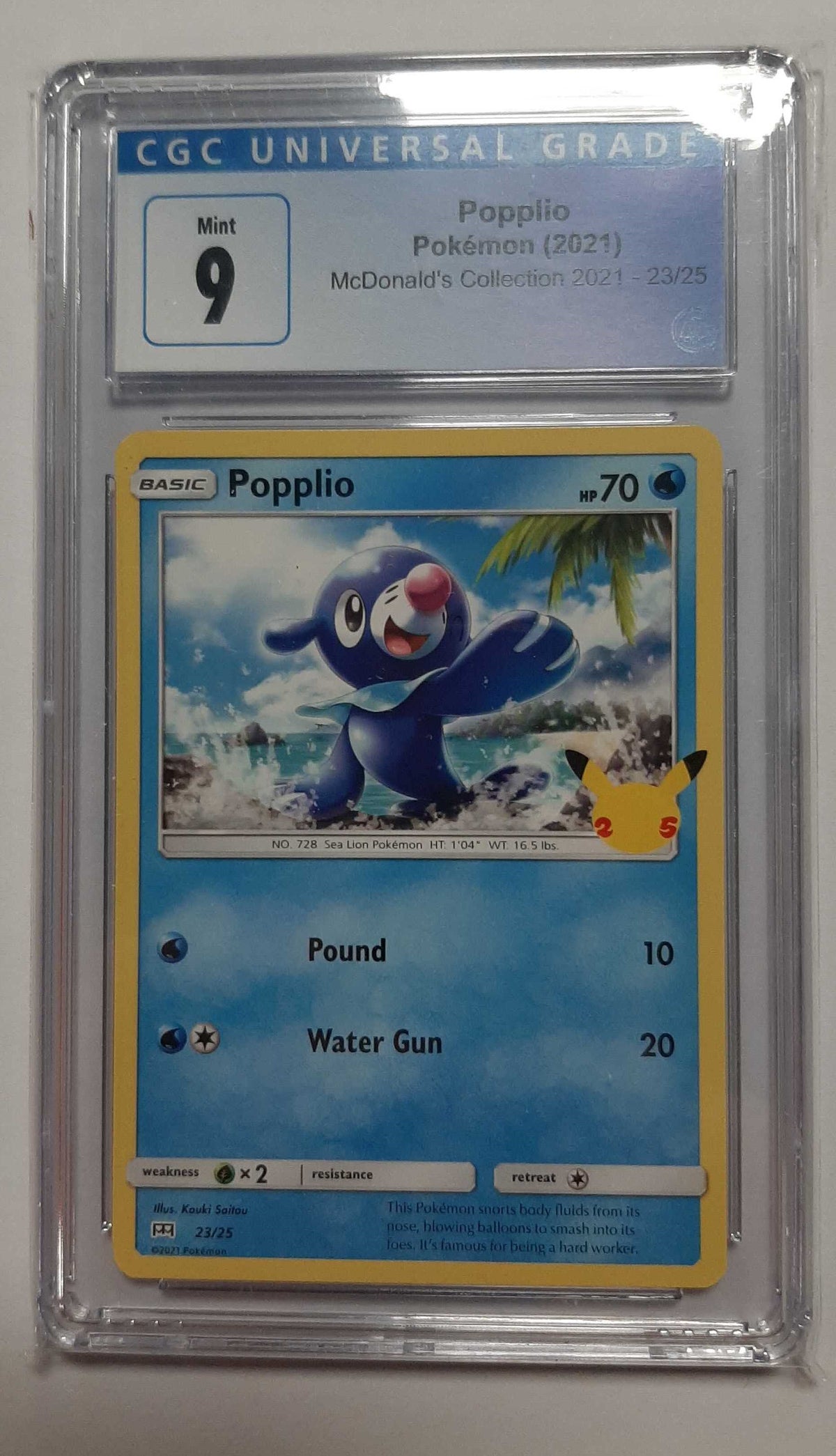 Popplio (23/25 - McDonald's Collection) CGC 9 Taps Games Popplio (23/25 - McDonald's Collection) CGC 9 Taps Games