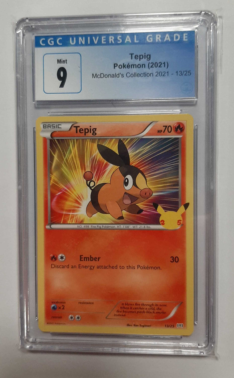 Tepig (13/25 - McDonald's Collection) CGC 9 Graded Pokemon Cards Pokemon