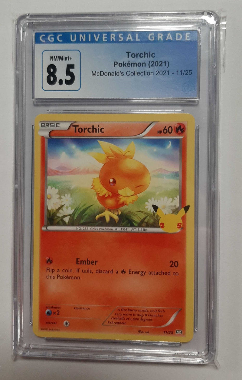 Torchic (11/25 - McDonald's Collection) CGC 8.5 Graded Pokemon Cards Pokémon
