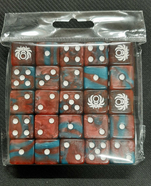 Baron of Dice: "Sun Scarab - Red" 25x16mm Square Corner Dice Dice & Gaming Accessories Baron of Dice