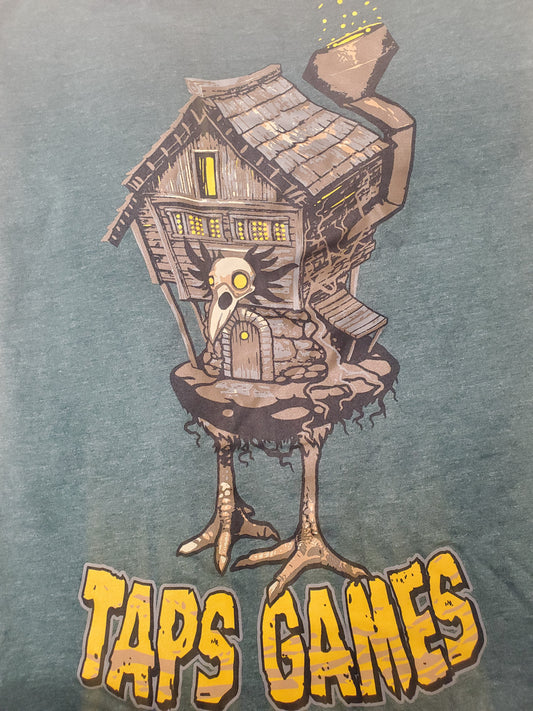 Taps Games "Babayaga House" T-Shirt (Green) Apparel & Merchandise Taps Games   