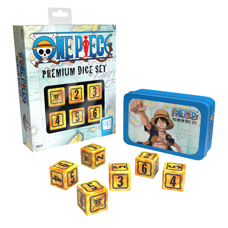 One Piece: Premium Dice Set 6D6 /w Tin Dice & Gaming Accessories The Op