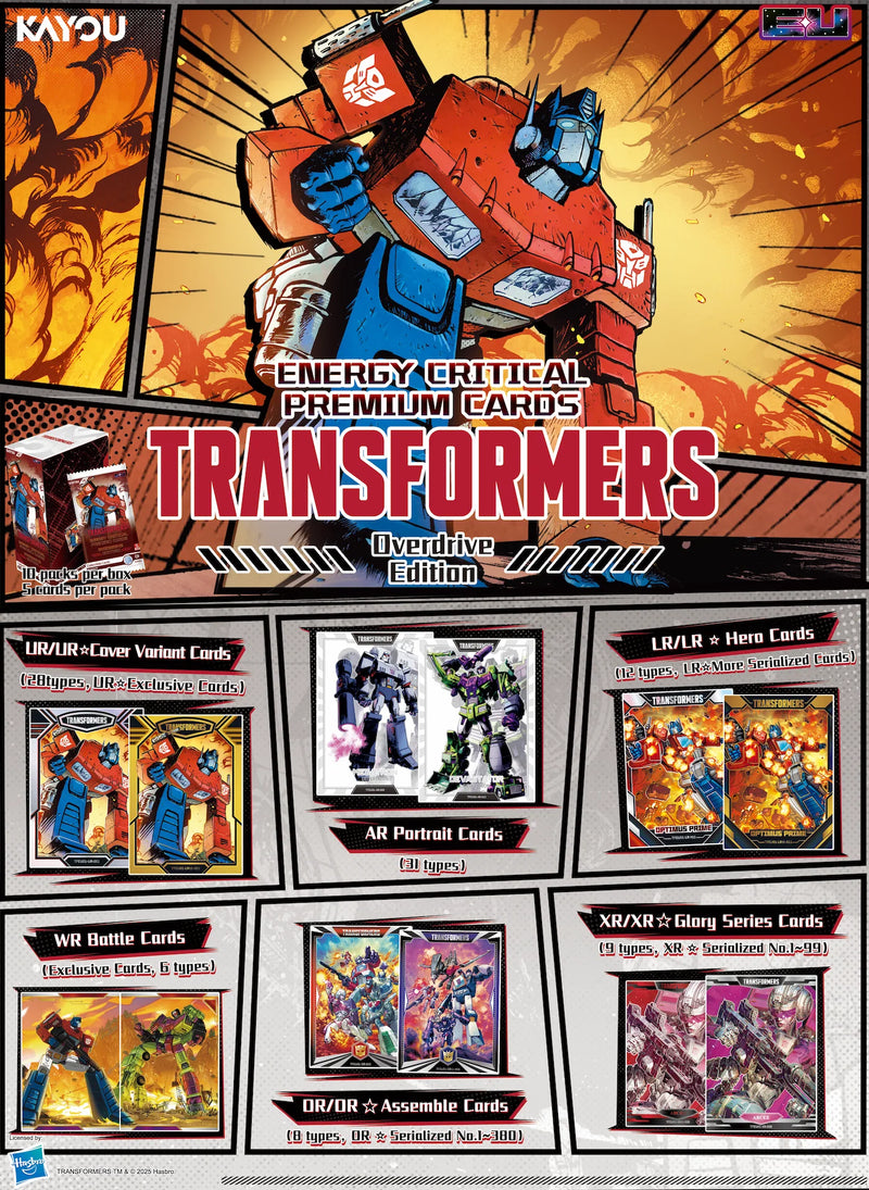 Kayou Collectible Cards: Transformers Energy Critical Premium Cards Overdrive Edition Series 1 Booster Box Kayou Kayou