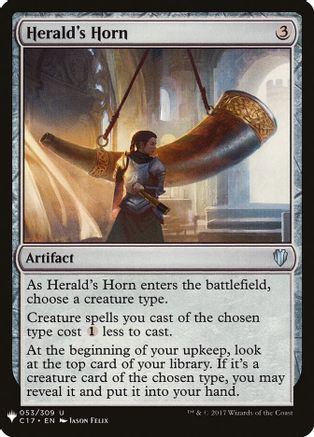 Herald's Horn (LIST-053) [Mystery Booster] The List Reprints MTG Single Wizards of the Coast