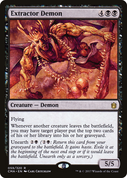 Extractor Demon (CMA-059) [Commander Anthology] MTG Single Wizards of the Coast