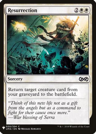 Resurrection (LIST-030) [Mystery Booster] The List Reprints MTG Single Wizards of the Coast