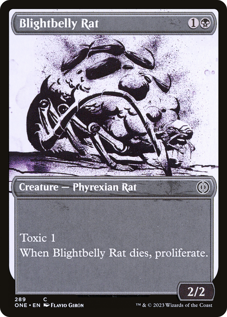 Blightbelly Rat (ONE-289) [Phyrexia: All Will Be One] (Showcase) Foil MTG Single Wizards of the Coast
