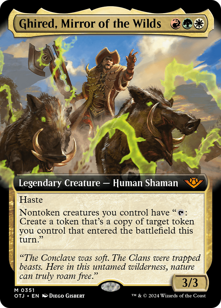 Ghired, Mirror of the Wilds (OTJ-351) [Outlaws of Thunder Junction] (Extended Art) MTG Single Wizards of the Coast