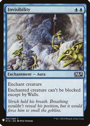 Invisibility (LIST-061) [Mystery Booster] The List Reprints MTG Single Wizards of the Coast
