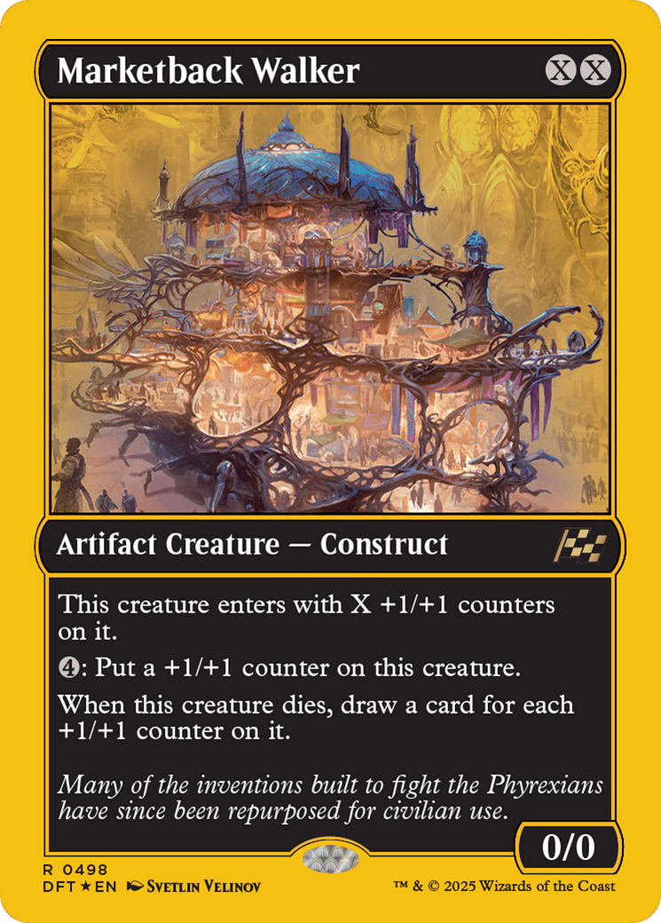 Marketback Walker (First-Place Foil) (DFT-498) [Aetherdrift] Foil MTG Single Wizards of the Coast