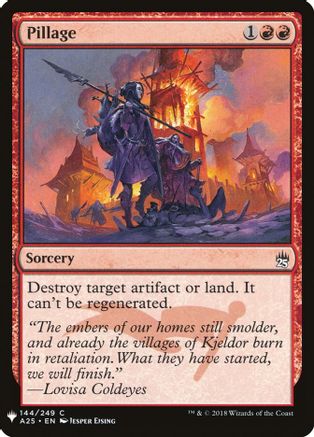 Pillage (LIST-144) [Mystery Booster] The List Reprints MTG Single Wizards of the Coast