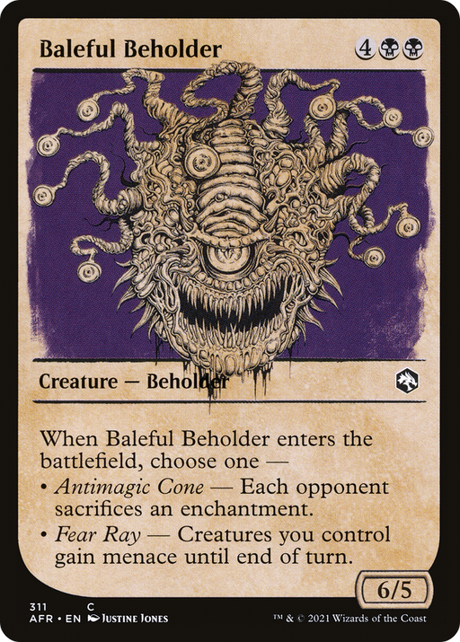 Baleful Beholder (AFR-311) [Adventures in the Forgotten Realms] (Showcase) Foil MTG Single Wizards of the Coast