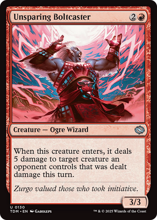 Unsparing Boltcaster (TDM-130) [Tarkir: Dragonstorm] Foil MTG Single Wizards of the Coast