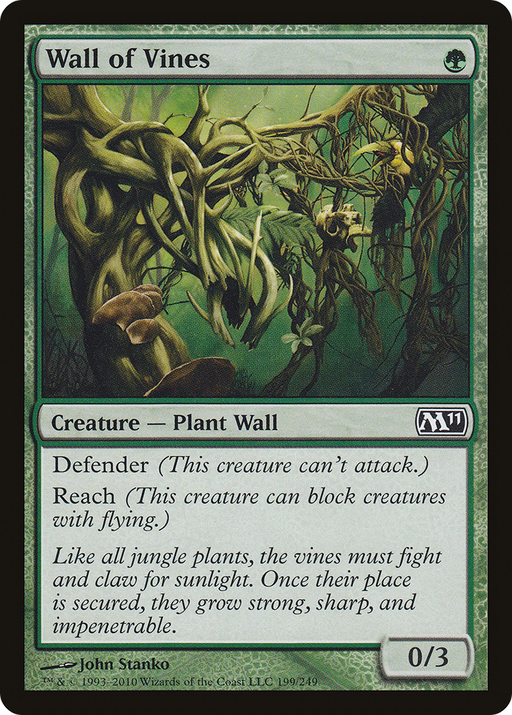 Wall of Vines (M11-199) [Magic 2011] Foil MTG Single Wizards of the Coast