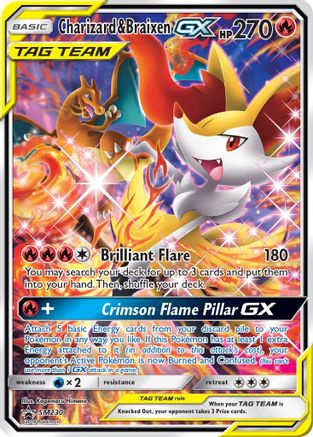 Charizard & Braixen GX - SM230 (SM230/248) Holofoil [SM: Black Star Promos] Pokemon Single Pokémon