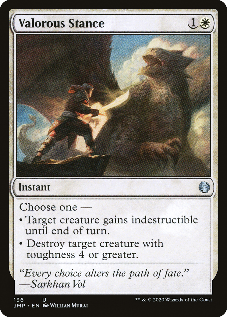 Valorous Stance (JMP-136) [Jumpstart] MTG Single Wizards of the Coast