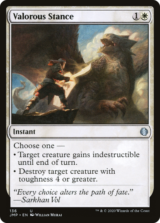 Valorous Stance (JMP-136) [Jumpstart] MTG Single Wizards of the Coast