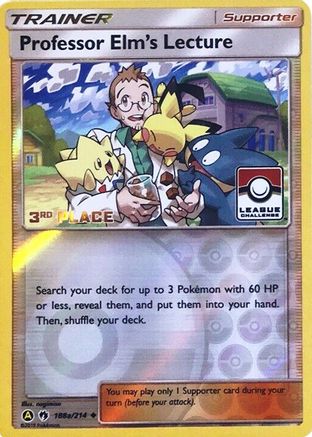 Professor Elm's Lecture - 188a/214 (League Challenge) [3rd Place] (188a) Reverse Holofoil [Promos: League & Championship Cards] Pokemon Single Pokémon
