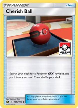 Cherish Ball - 191a/236 (League Cup) (191a/236) Reverse Holofoil [Promos: League & Championship Cards] Pokemon Single Pokémon