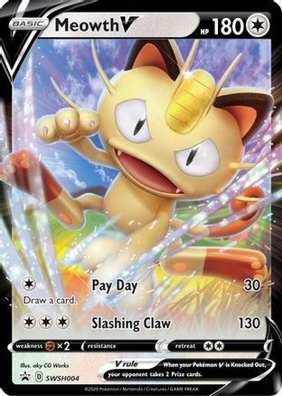 Meowth V SWSH004/307 Holofoil [Promos: SWSH Promo Cards] Pokemon Single Pokémon