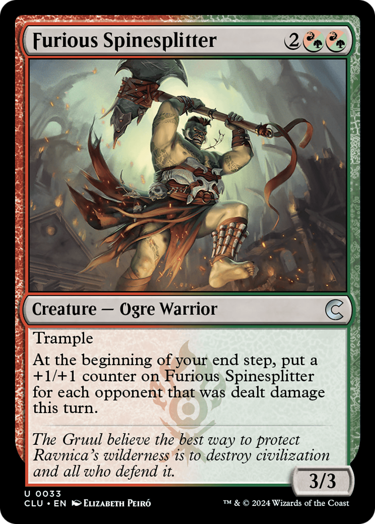 Furious Spinesplitter (CLU-033) [Ravnica: Clue Edition] MTG Single Wizards of the Coast