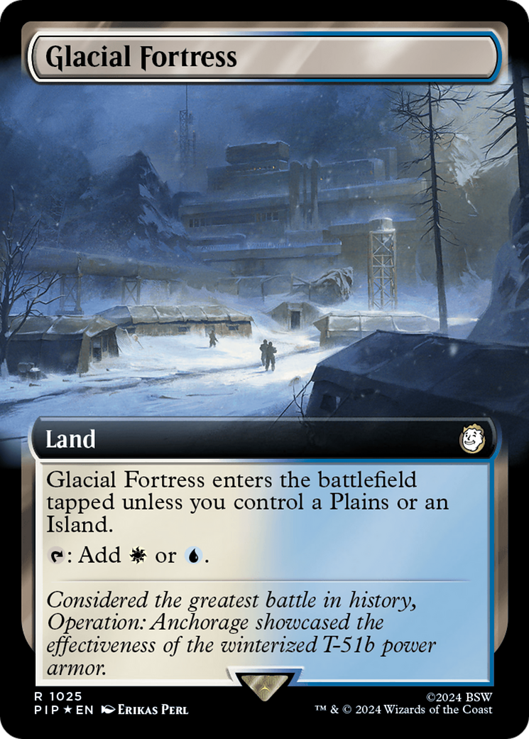 Glacial Fortress (Surge Foil) (PIP-1025) [Fallout] (Extended Art) Foil MTG Single Wizards of the Coast