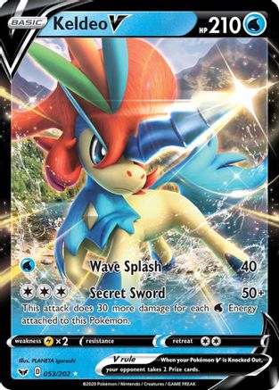 Keldeo V 53/202 Holofoil [SWSH: Base Set] Pokemon Single Pokémon