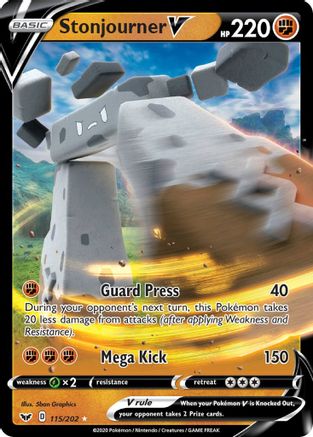Stonjourner V 115/202 Holofoil [SWSH: Base Set] Pokemon Single Pokémon