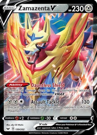 Zamazenta V 139/202 Holofoil [SWSH: Base Set] Pokemon Single Pokémon