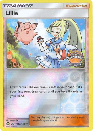 Lillie - 215a/156 (Regional Championships) [Staff] () Reverse Holofoil [Promos: League & Championship Cards] Pokemon Single Pokémon