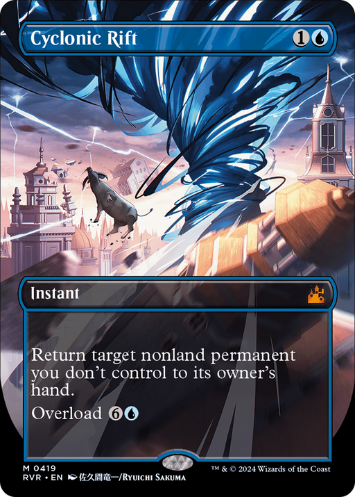 Cyclonic Rift (Anime Borderless) (RVR-419) [Ravnica Remastered] (Borderless) MTG Single Wizards of the Coast