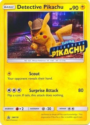 Detective Pikachu - SM170 (Stamped) () Holofoil [SM: Black Star Promos] Pokemon Single Pokémon