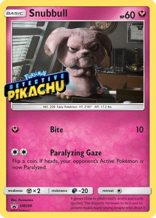 Snubbull - SM200 (Detective Pikachu Stamped) (/248) Holofoil [SM: Black Star Promos] Pokemon Single Pokémon