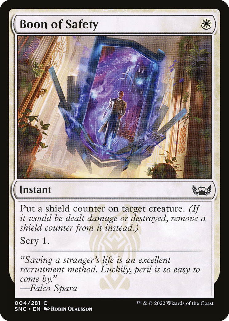 Boon of Safety (SNC-004) [Streets of New Capenna] MTG Single Wizards of the Coast