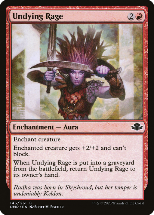 Undying Rage (DMR-146) [Dominaria Remastered] Foil MTG Single Wizards of the Coast