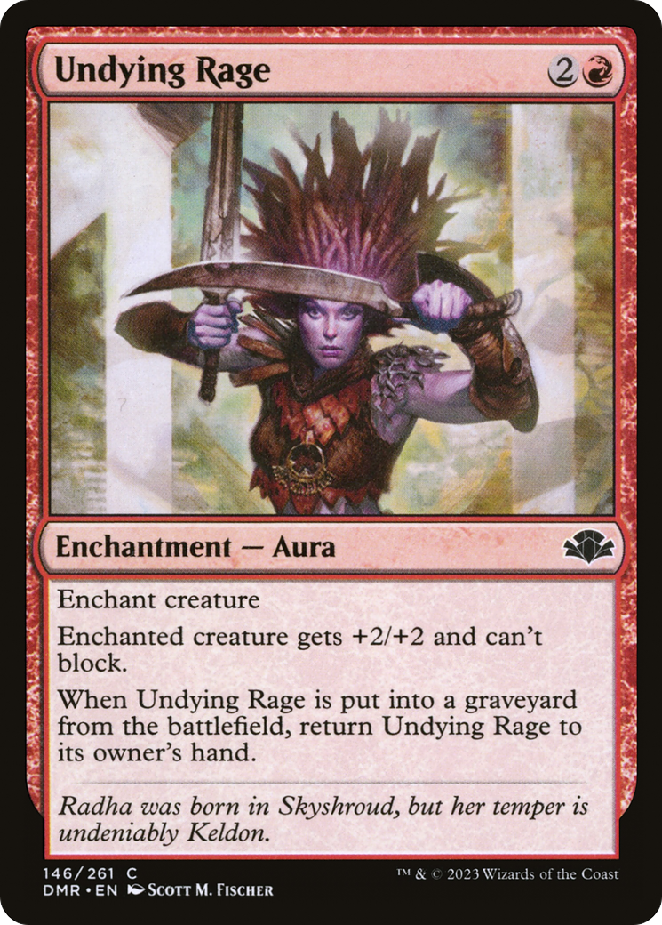 Undying Rage (DMR-146) [Dominaria Remastered] MTG Single Wizards of the Coast