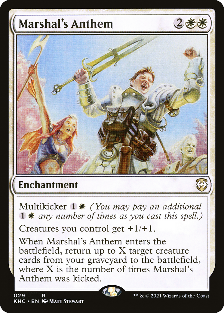Marshal's Anthem (KHC-029) [Kaldheim Commander] MTG Single Wizards of the Coast