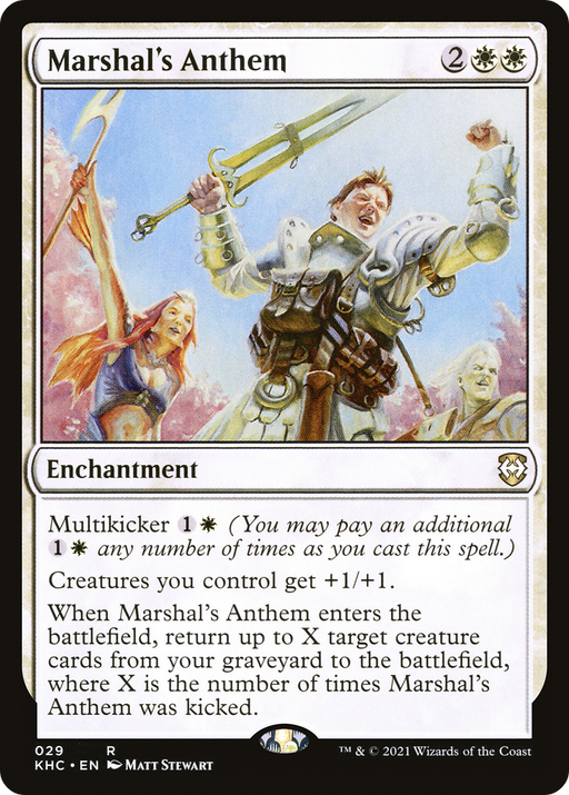 Marshal's Anthem (KHC-029) [Kaldheim Commander] MTG Single Wizards of the Coast