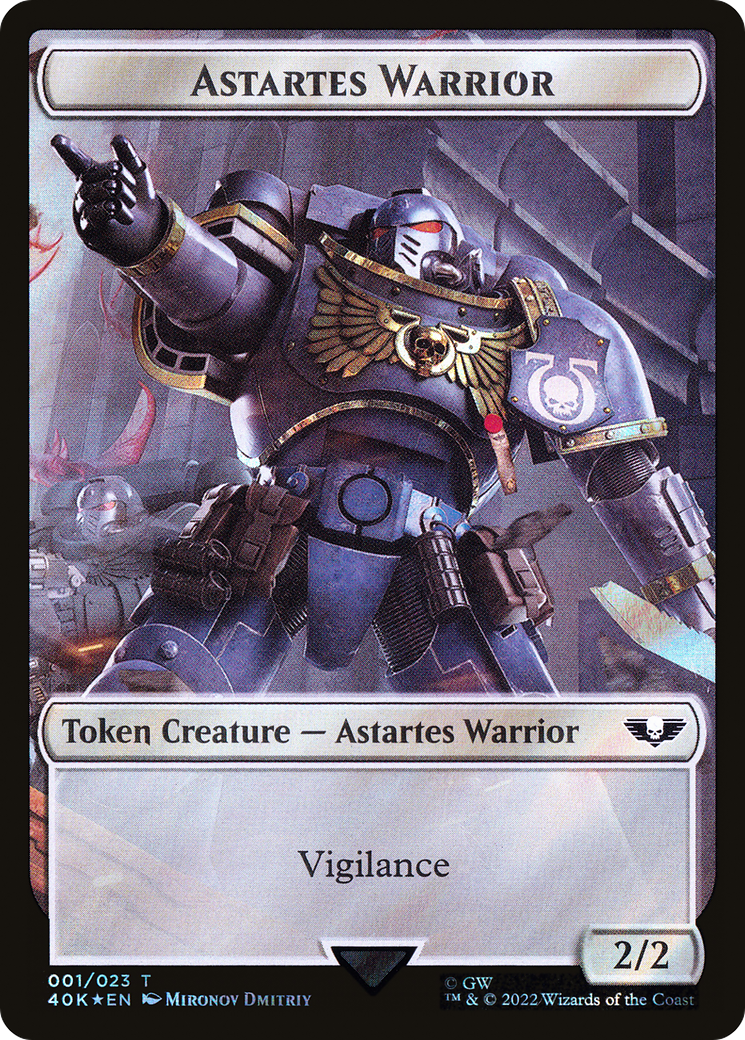 Astartes Warrior (T40K-01★) [Tokens] Warhammer 40,000 Tokens Foil MTG Single Wizards of the Coast