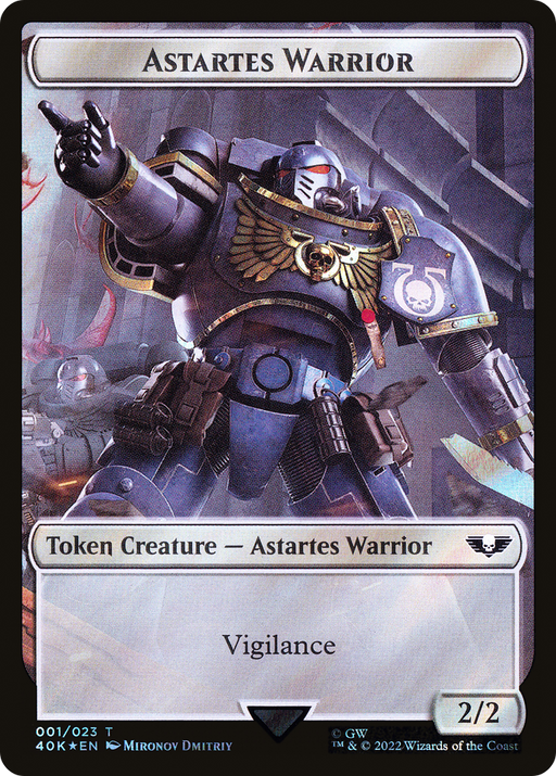 Astartes Warrior (T40K-01★) [Tokens] Warhammer 40,000 Tokens Foil MTG Single Wizards of the Coast