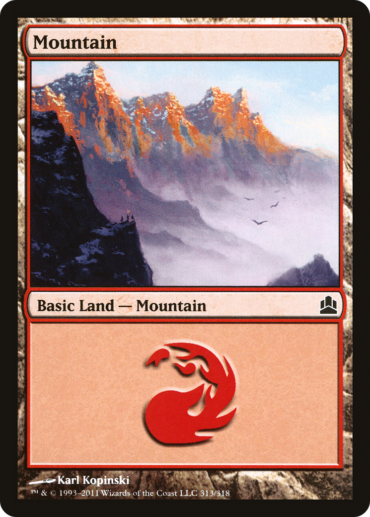 Mountain (CMD-313) [Commander 2011] MTG Single Wizards of the Coast