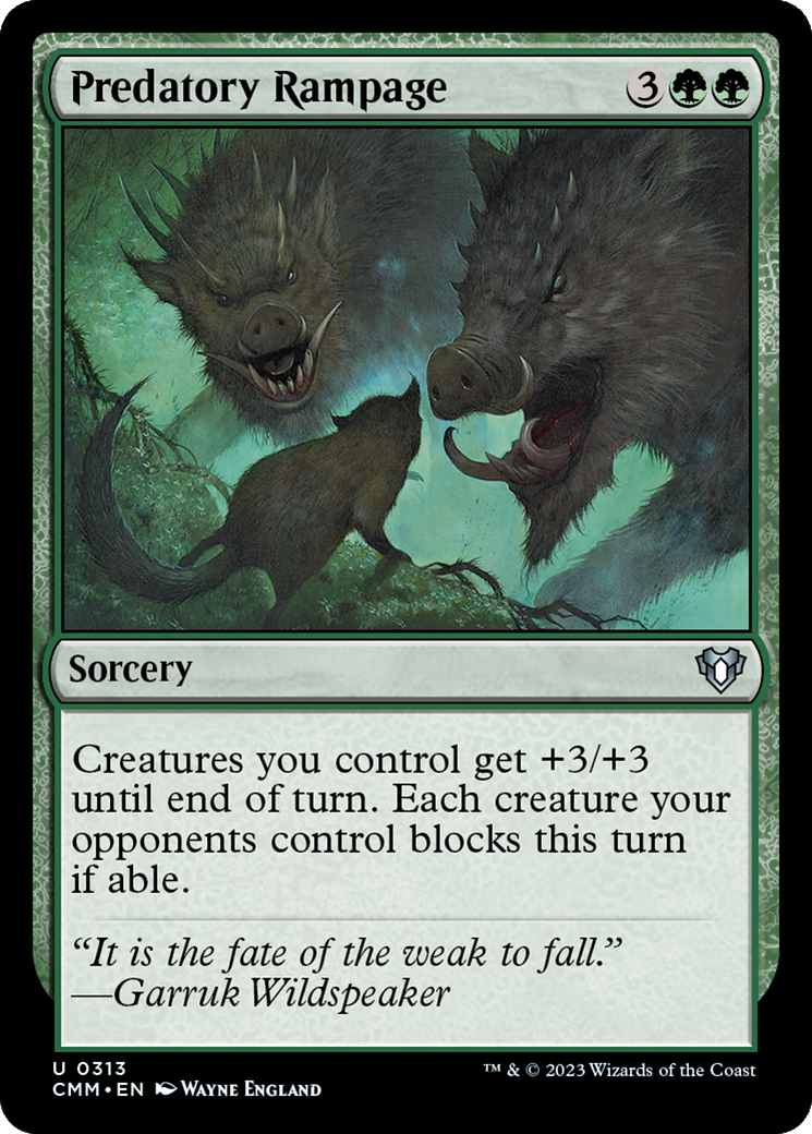 Predatory Rampage (CMM-313) [Commander Masters] MTG Single Wizards of the Coast