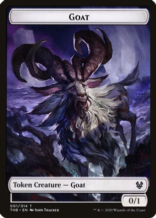 Goat // Satyr Double-Sided Token (THB-1 // 9) [Tokens] Theros Beyond Death Tokens Foil MTG Single Theros Beyond Death Tokens