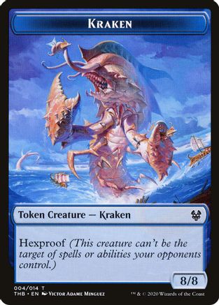 Kraken // Satyr Double-Sided Token (THB-4 // 9) [Tokens] Theros Beyond Death Tokens Foil MTG Single Theros Beyond Death Tokens