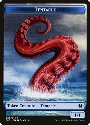 Tentacle // Satyr Double-Sided Token (THB-6 // 9) [Tokens] Theros Beyond Death Tokens Foil MTG Single Theros Beyond Death Tokens