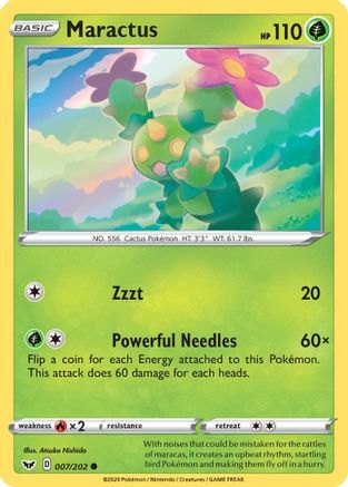 Maractus (7/202) Reverse Holofoil [SWSH: Base Set] Pokemon Single Pokémon