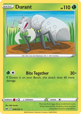 Durant (8/202) [SWSH: Base Set] Pokemon Single Pokémon
